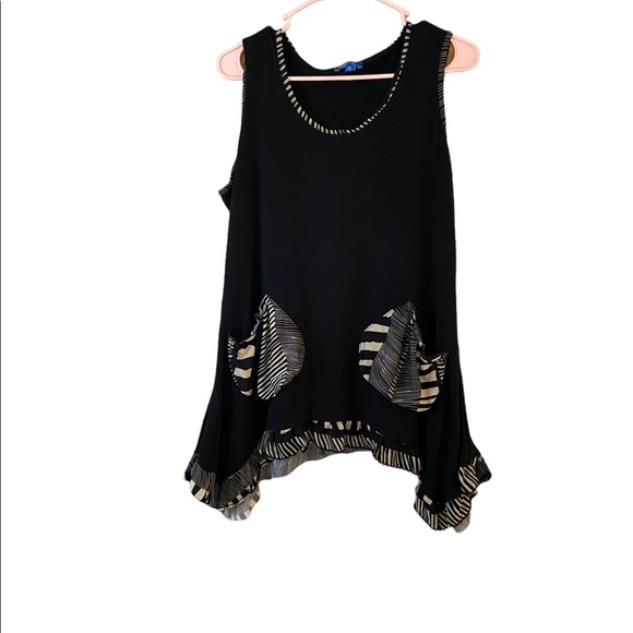 Aster by Firmiana Tops - Aster by Firmiana - fun long sleeveless blouse/dress
